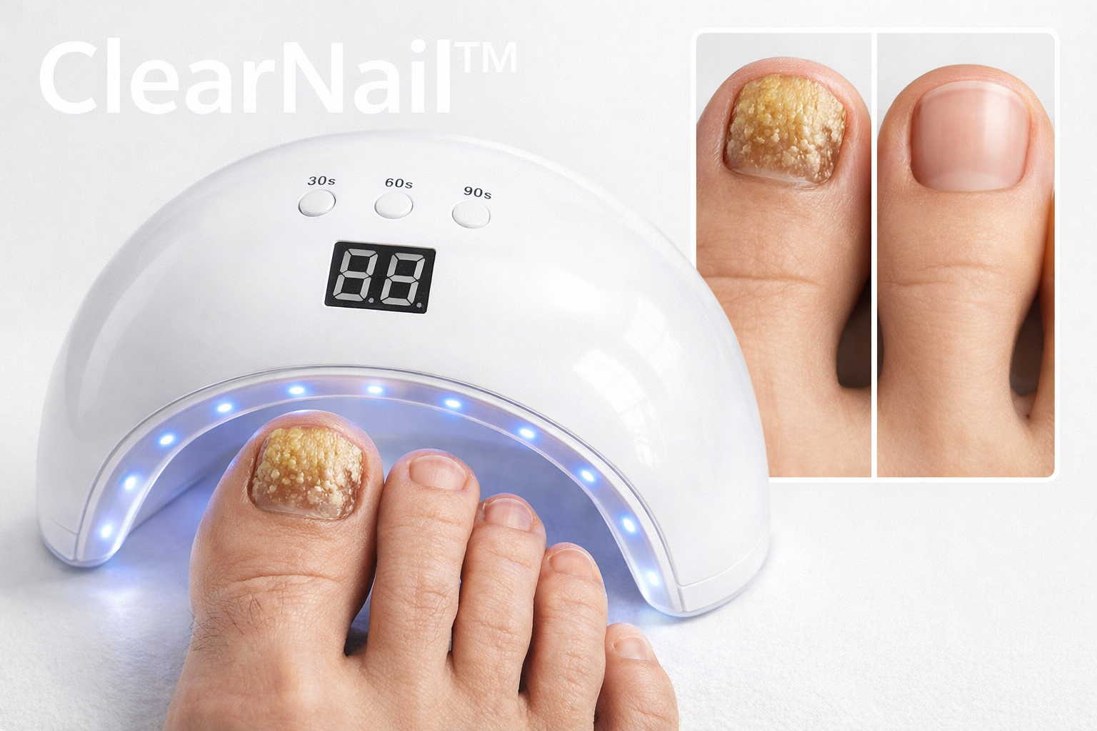 Foto do produto ClearNail e seus acessórios